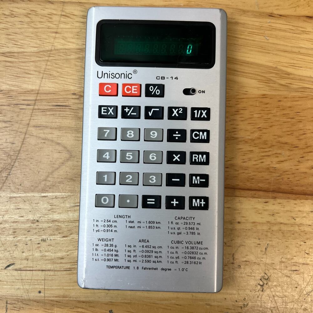 Vintage Unisonic Calculator CB 14 Deluxe Memory Working JDM Made In Japan